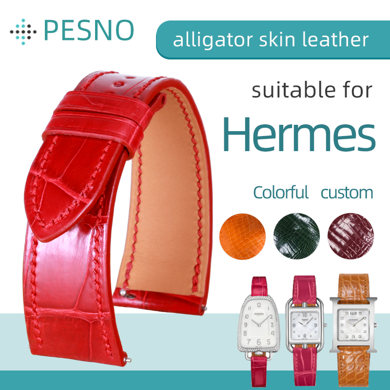 Luxury Watch Hermes - PESNO Beautiful Colorful Crocodile Leather Customizd