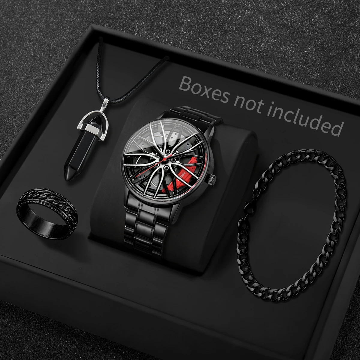 Luxury Watch Organizer For Men - 4PCS/Set Fashion 3d Car Wheel Dial
