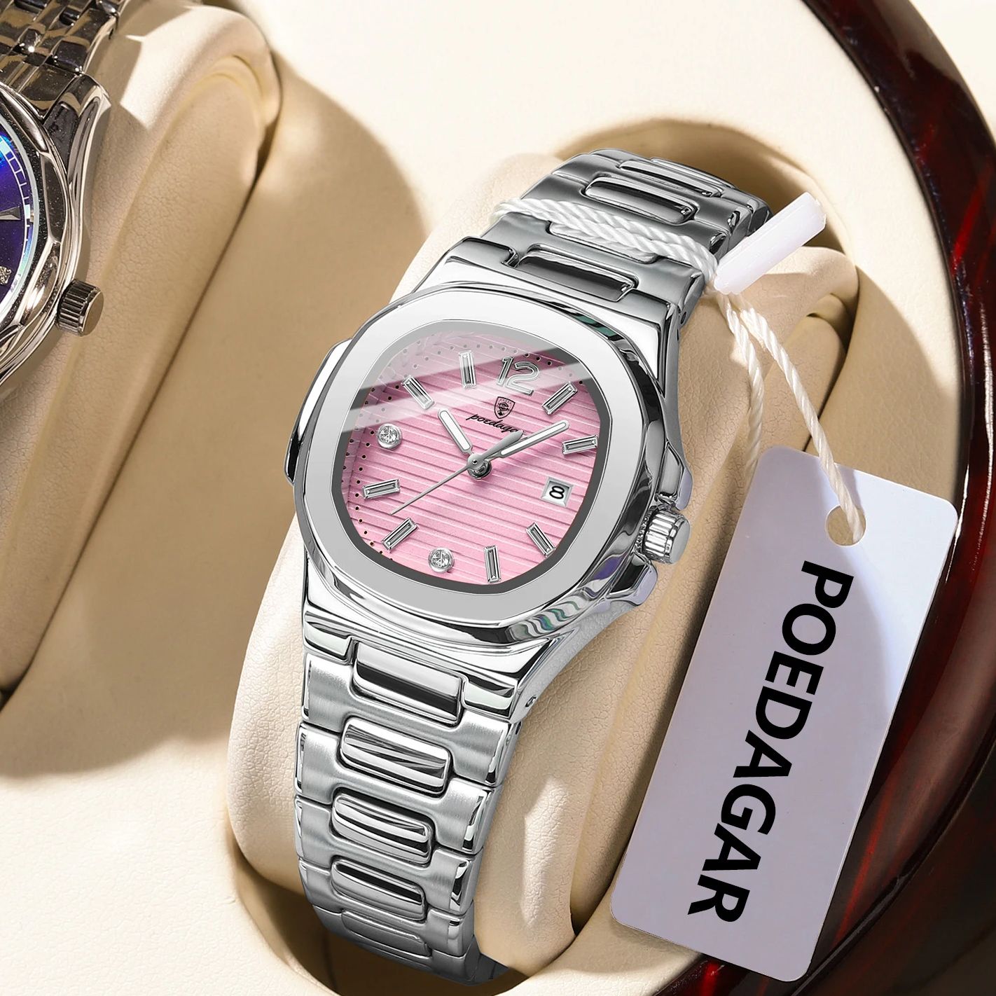 Luxury Watch Ladies - POEDAGAR Square Fashion Woman Wristwatch Luminous