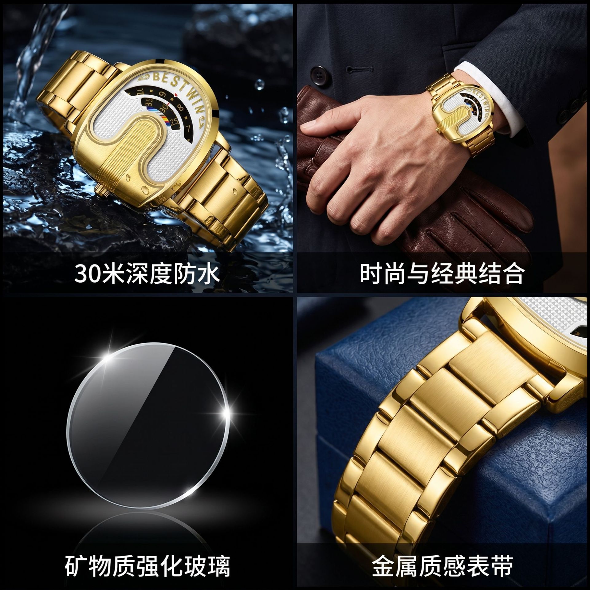 Gold Top Brand Luxury Men Watc - Luxury Quartz Watch Brands recension och pris
