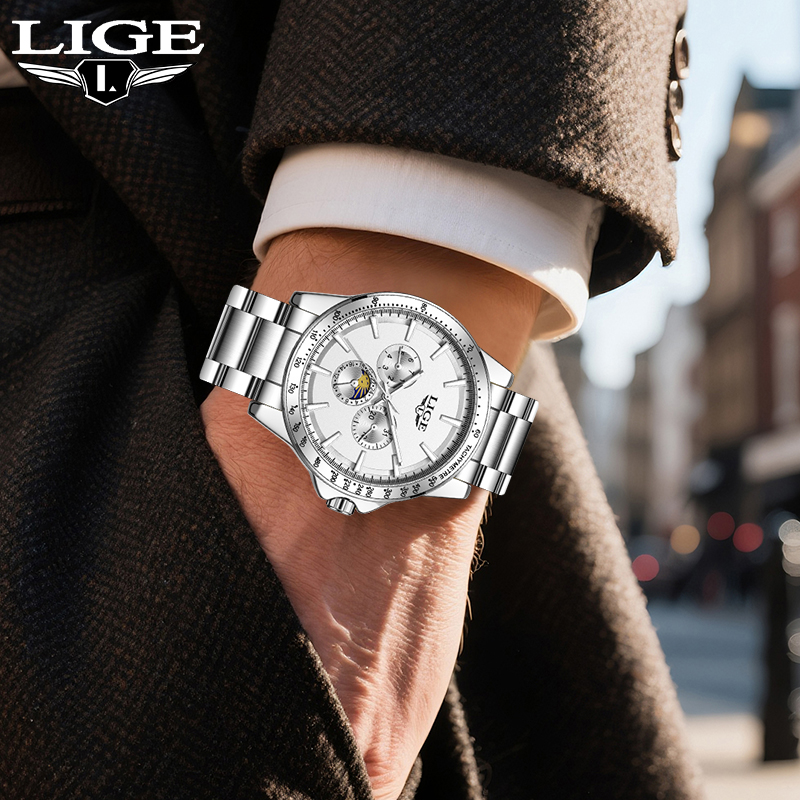 LIGE Top Brand Luxury Quartz M - Luxury Quartz Watch Brands recension och pris
