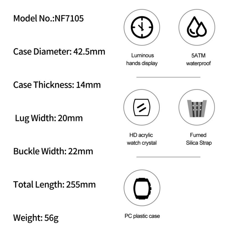NAVIFORCE Man's Watch 5ATM Wat - Luxury Watch Straps recension och pris