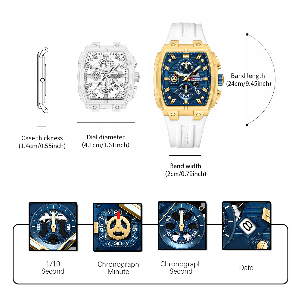 CURREN Luxury Vintage Watch fo - Luxury Watch Uk recension och pris