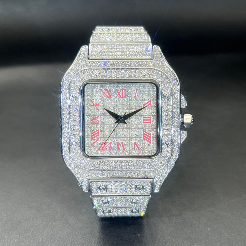 MISSFOX Iced Out Men Watch Squ - Luxury Watch Sale recension och pris