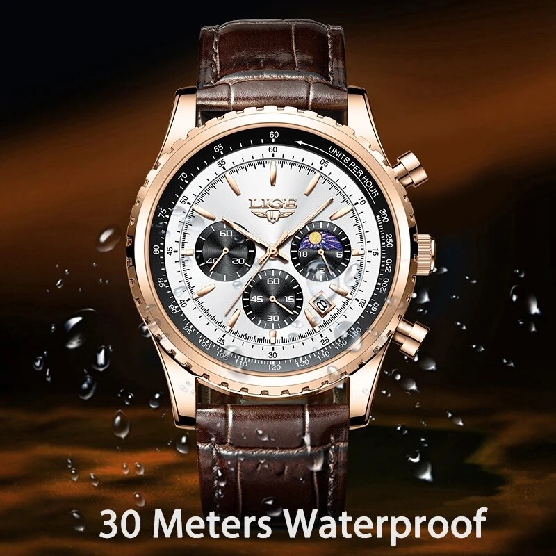 LIGE New Mens Watches Top Bran - Luxury Watch Organizer For Men recension och pris
