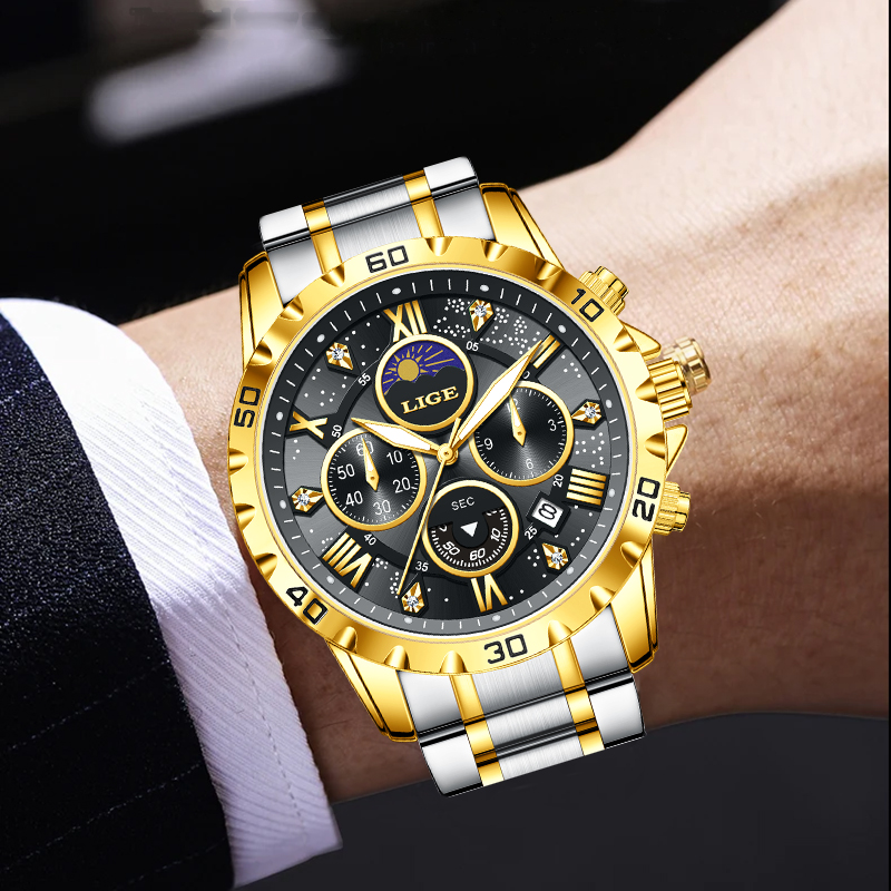 LIGE Top Brand Luxury Quartz M - Luxury Quartz Watch Brands recension och pris