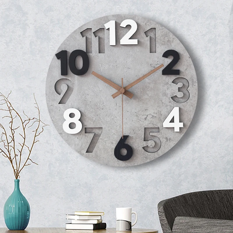 Modern 3d Wall Clock Wood Cloc - Luxury Watch Wall Clock recension och pris