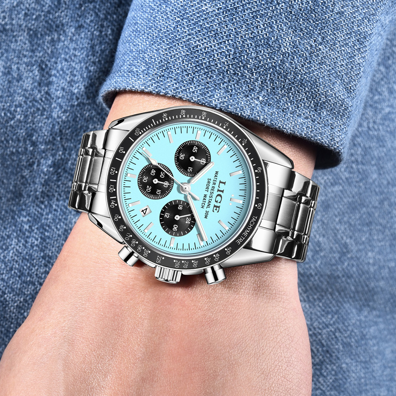 LIGE Top Brand Luxury New Men  - Luxury Watch Organizer For Men recension och pris