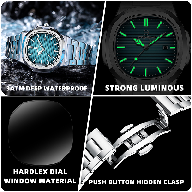 Luxury Square Men Wristwatch E - Luxury Watch Organizer For Men recension och pris